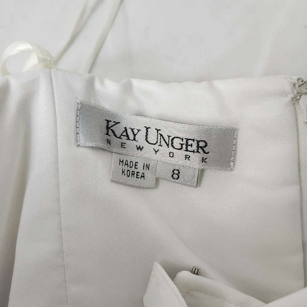 Kay Unger Green and White Strapless Dress - Picture 5 of 15